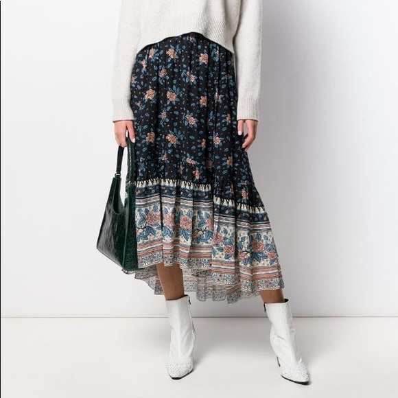Ulla Johnson Dresses & Skirts - Ulla Johnson Floral Gypsy Maxi Skirt Size 8 Silk